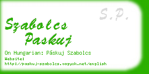 szabolcs paskuj business card
