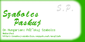 szabolcs paskuj business card